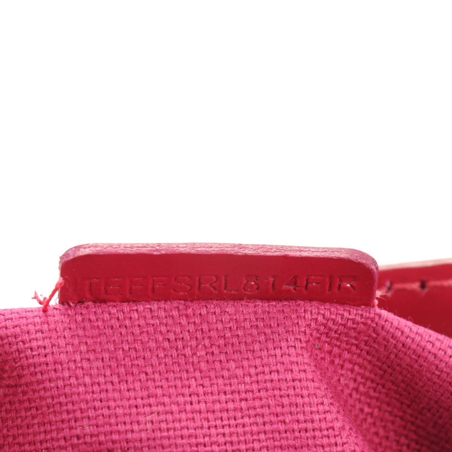 Patent Check Embossed Small Aston Sling Raspberry Sorbet
