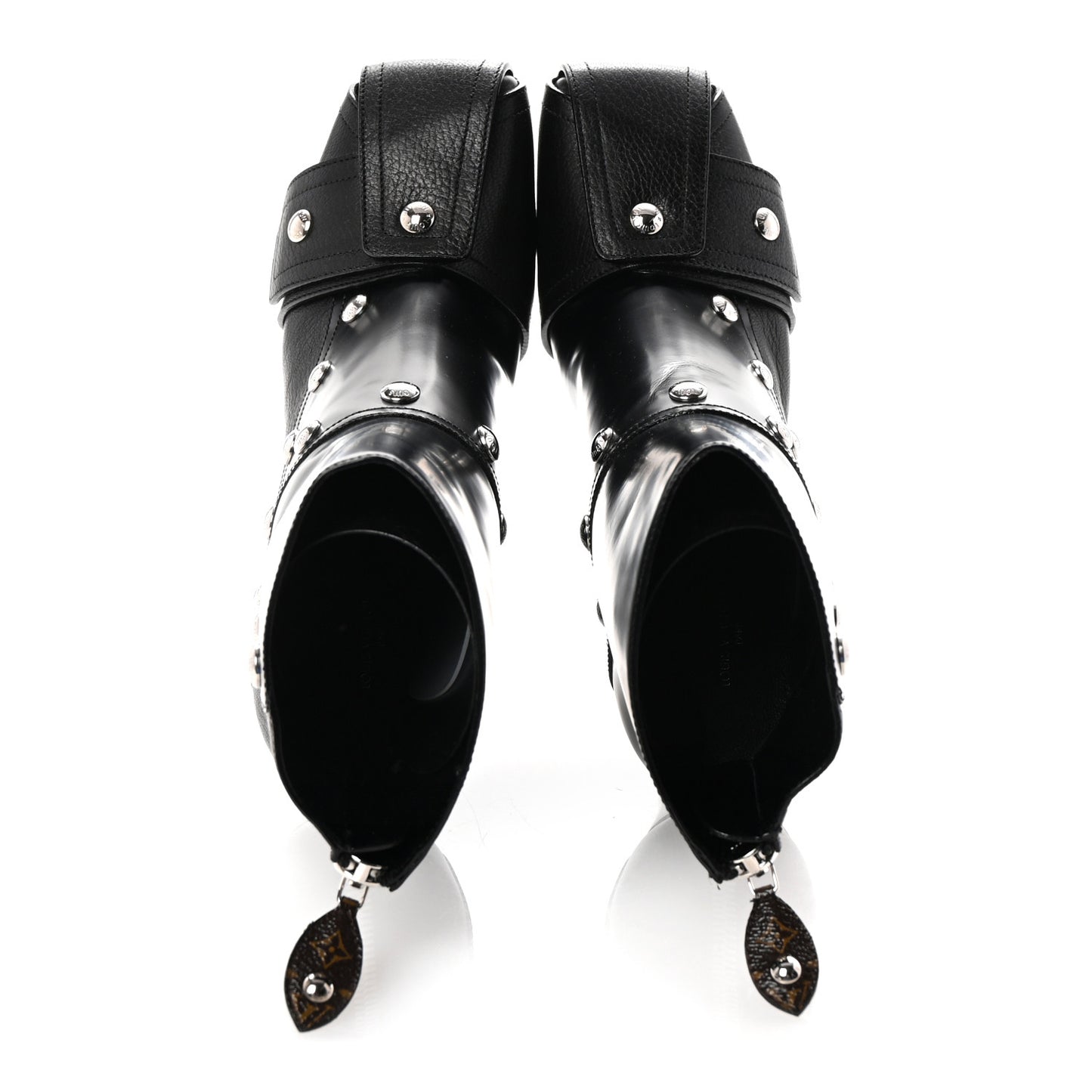 Calfskin Patti Wedge Half Boots 40 Black