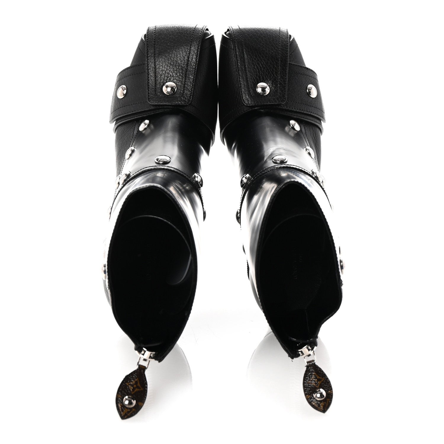 Louis Vuitton Calfskin Patti Wedge Half Boots 40 Black 2 of 9