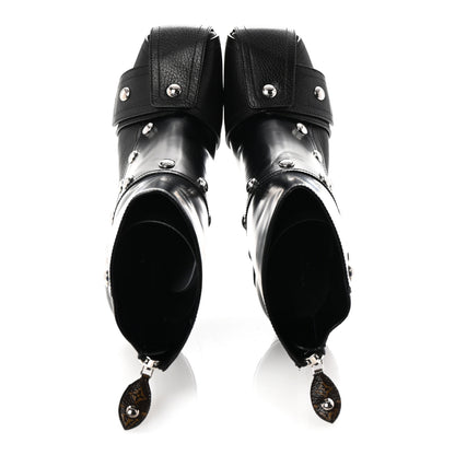 Louis Vuitton Calfskin Patti Wedge Half Boots 40 Black 2 of 9
