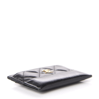 Chanel Aged Calfskin Quilted Gabrielle Card Holder Black 4 of 8