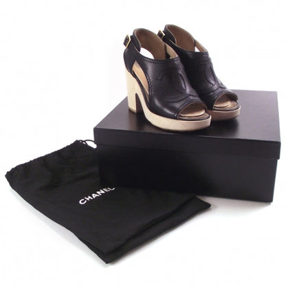 Chanel Leather Perforated Clogs 37.5 5 of 8