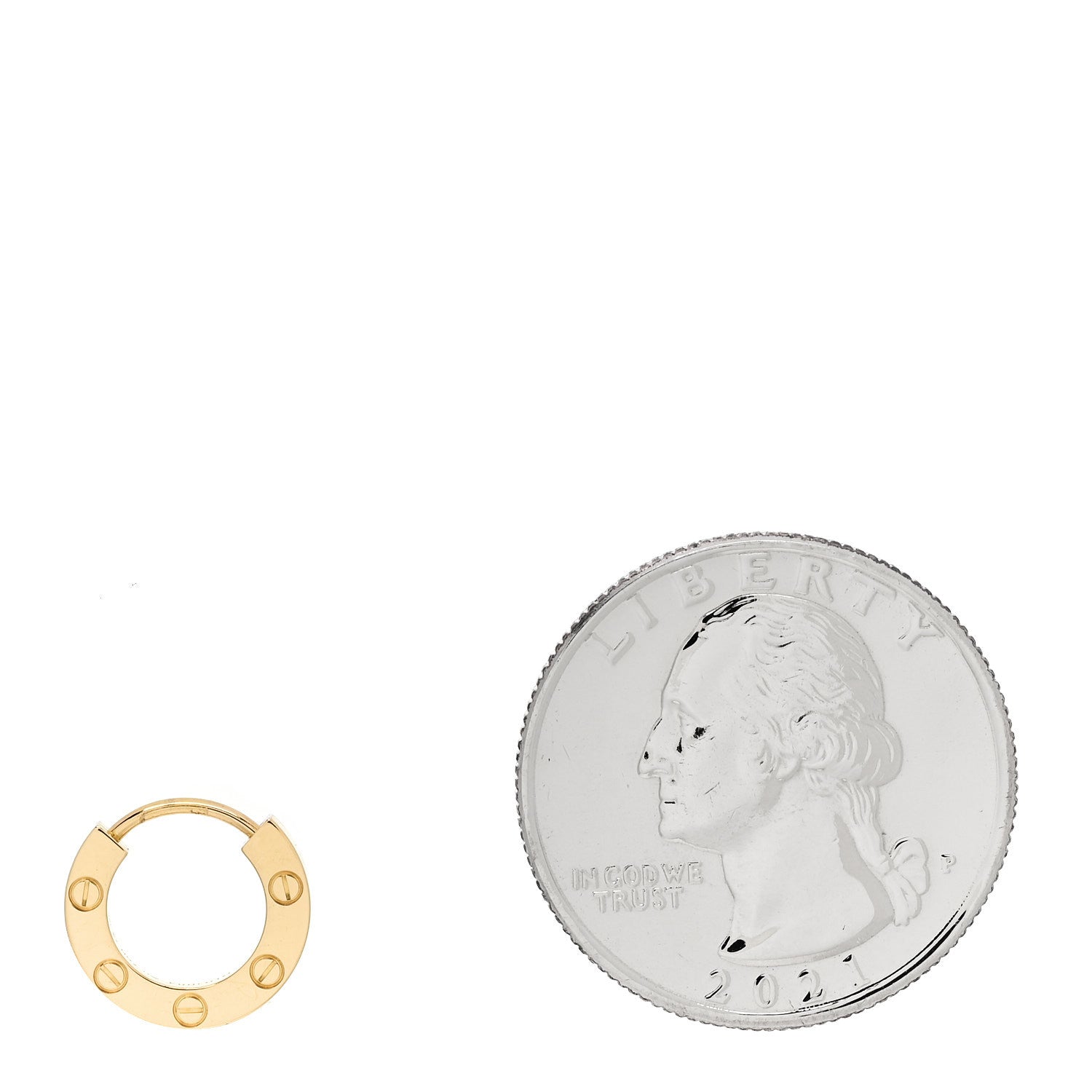 Cartier 18K Yellow Gold Single LOVE Hoop Earring 1869110