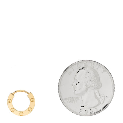 Cartier 18K Yellow Gold Single LOVE Hoop Earring 2 of 5