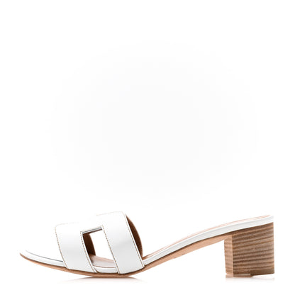 Hermes Calfskin Oasis Sandals 37 White 1 of 8