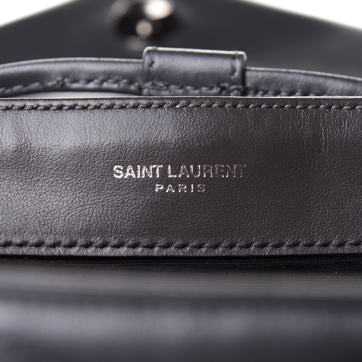 Saint Laurent Calfskin Y Quilted Monogram Medium Loulou Backpack Asphalt 9 of 11