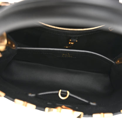 Louis Vuitton Taurillon Embellished Flower Crown Capucines PM Black 5 of 9