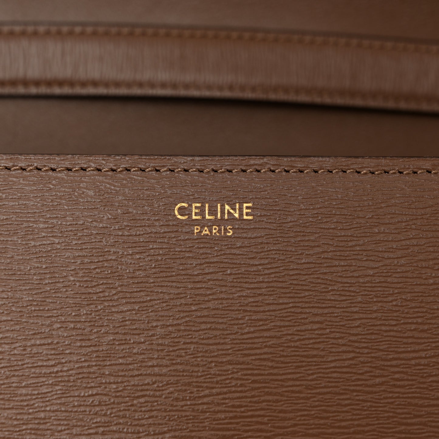 Liege Calfskin Medium Classic Box Flap Bag Taupe