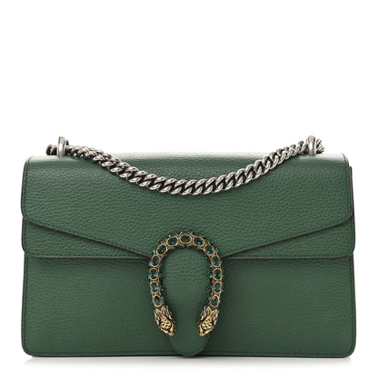 Gucci Pebbled Calfskin Small Dionysus Shoulder Bag Emerald 1 of 14