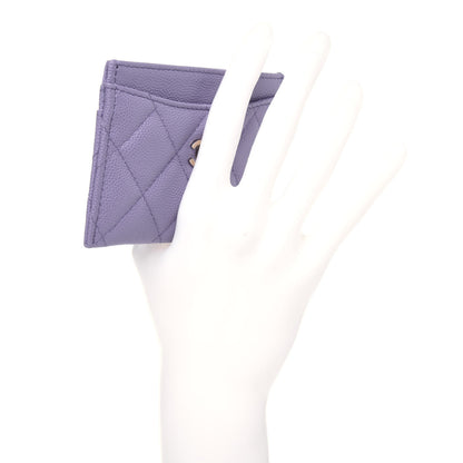 Chanel Caviar Quilted Card Holder Purple 2 of 11