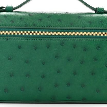 Loro Piana Ostrich L19 Extra Pocket Pouch Forest Leaves 7 of 10