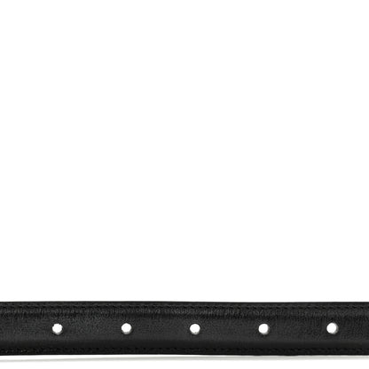 Gucci Azalea Calfskin Enamel Monochrome Double G 20mm Belt 75 30 Black 3 of 5