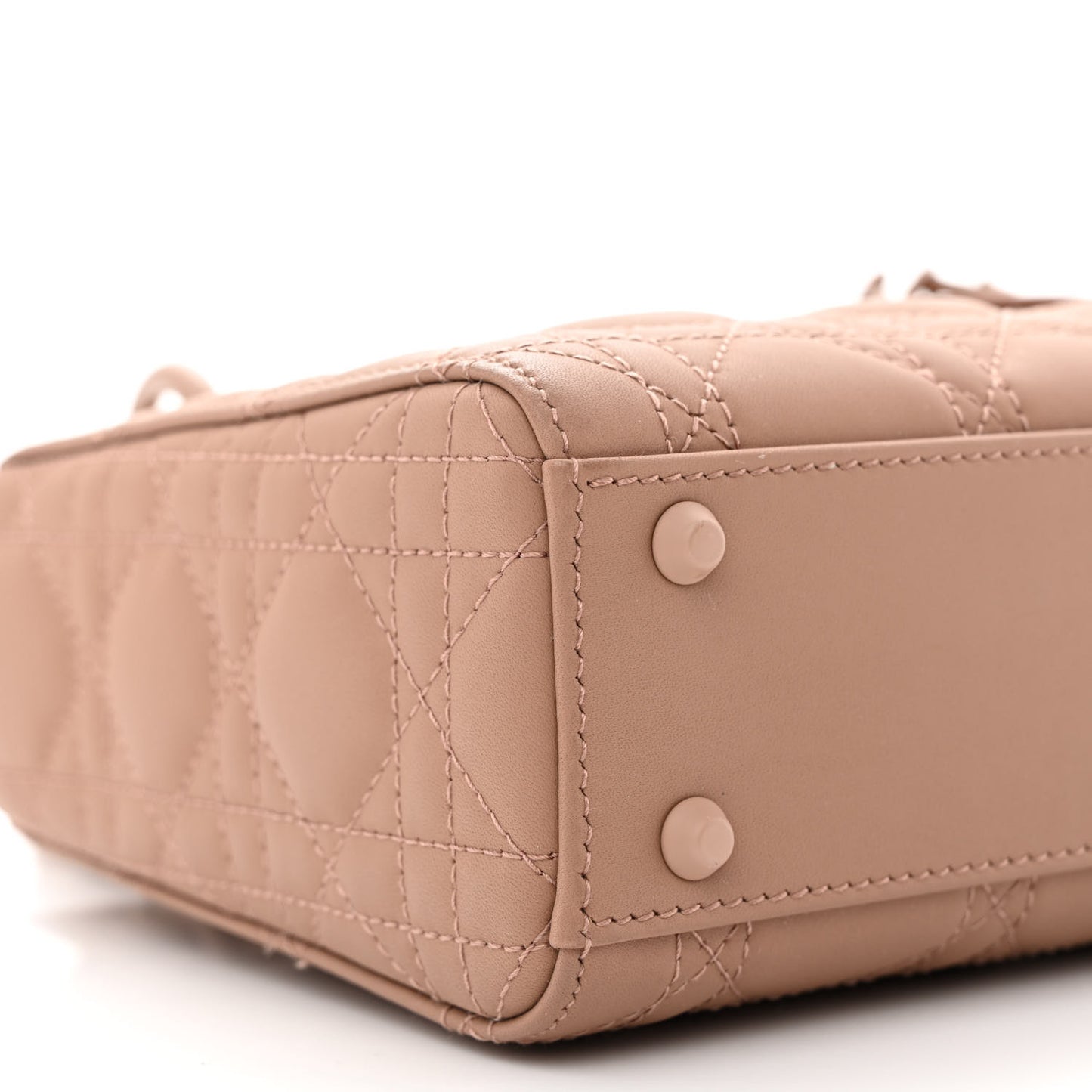 Ultra Matte Calfskin Cannage Mini Lady Dior Light Beige
