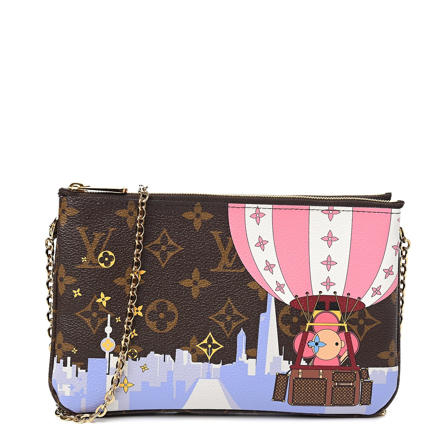 Monogram 2019 Christmas Animation Double Zip Pochette