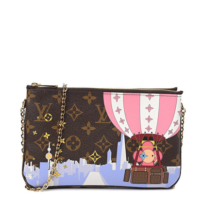 Louis Vuitton Monogram 2019 Christmas Animation Double Zip Pochette 1 of 10