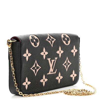 Louis Vuitton Empreinte Monogram Giant Felicie Pochette Black Beige 4 of 12