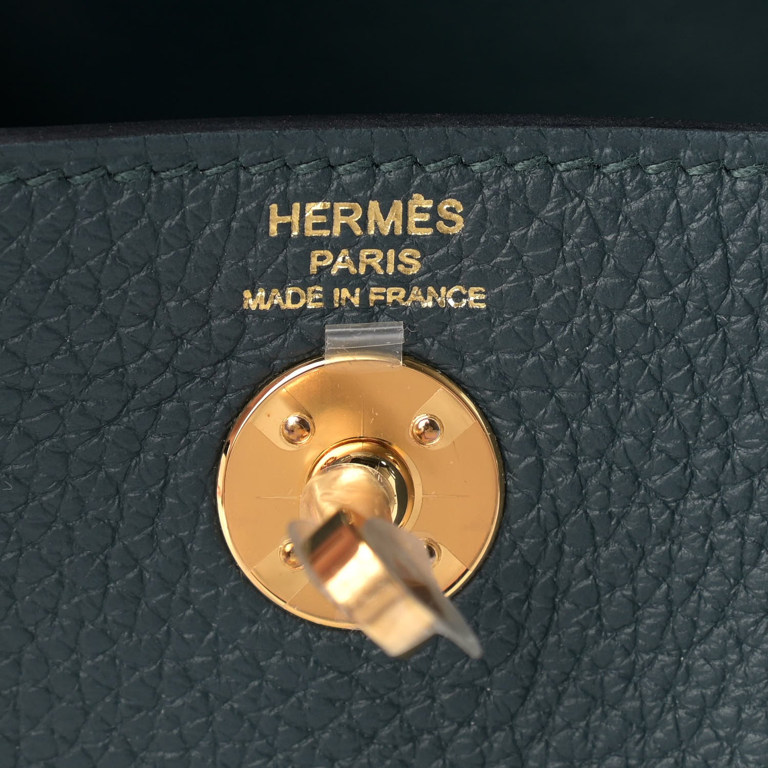 Hermes Taurillon Clemence Mini Lindy 20 Vert Cypress 6 of 10