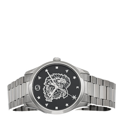 Gucci Stainless Steel 38mm G-Timeless Charm Quartz Watch Black 2 of 5