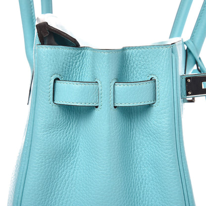 Hermes Taurillon Clemence Birkin 30 Bleu Atoll 26 of 34