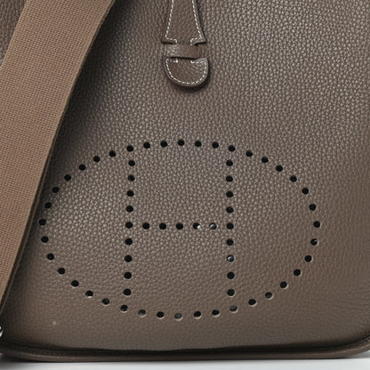 Hermes Taurillon Clemence Evelyne III PM Etoupe 8 of 13