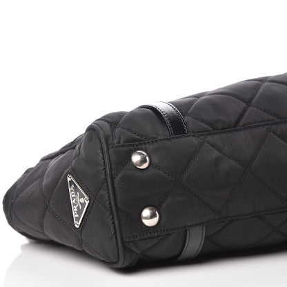 Prada Tessuto Nylon Quilted Small Tote Black 8 of 12