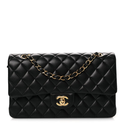 Chanel Lambskin Quilted Medium Double Flap Black 1 of 13