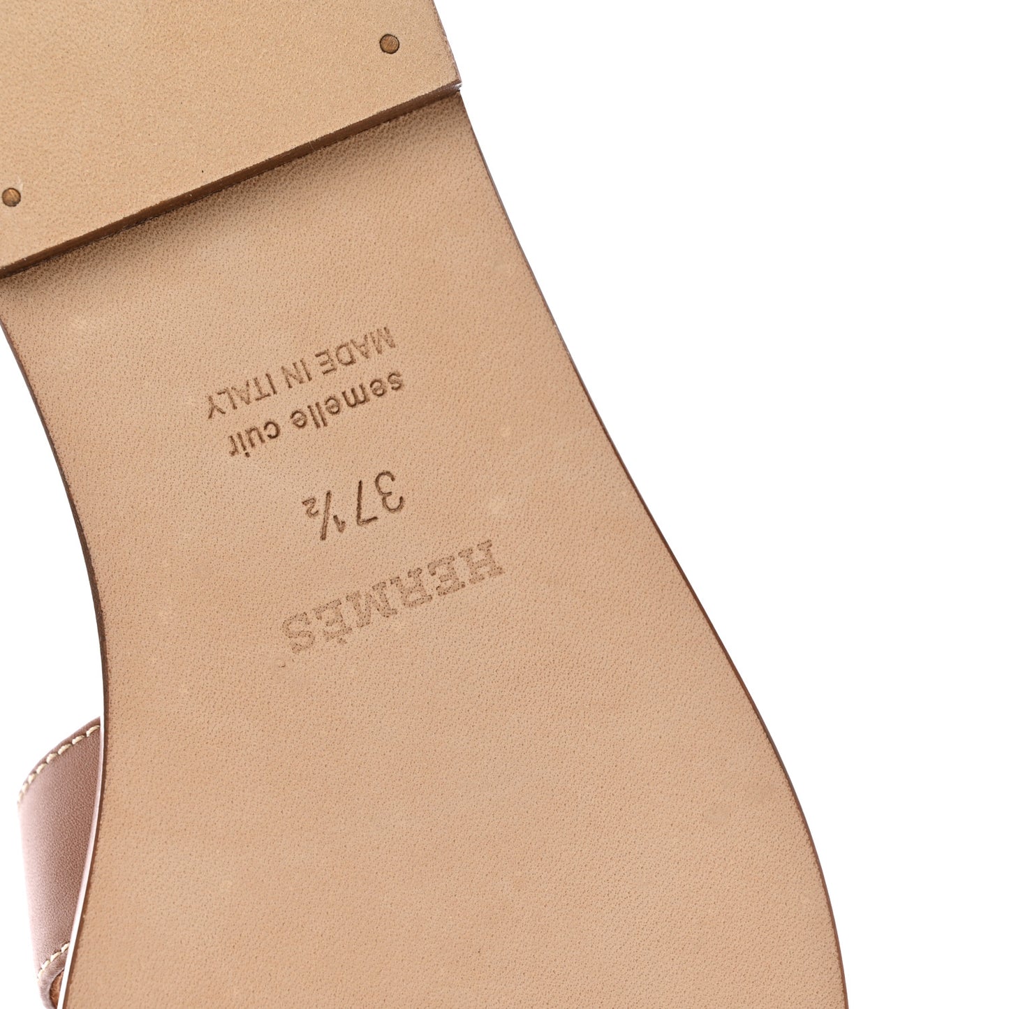 Box Calfskin Oran Sandals 37.5 Gold