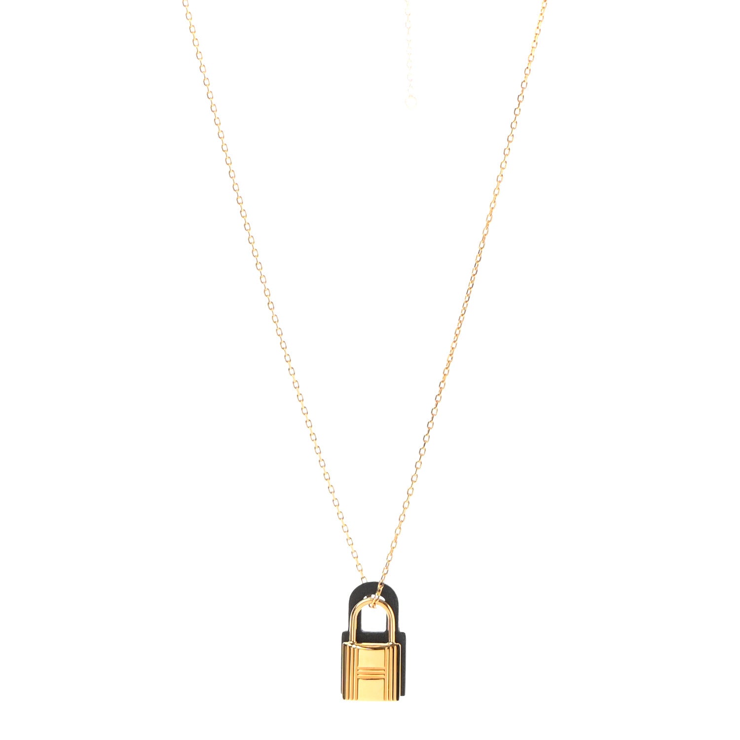 Hermes Swift Small O'Kelly Pendant Necklace Black 1 of 6