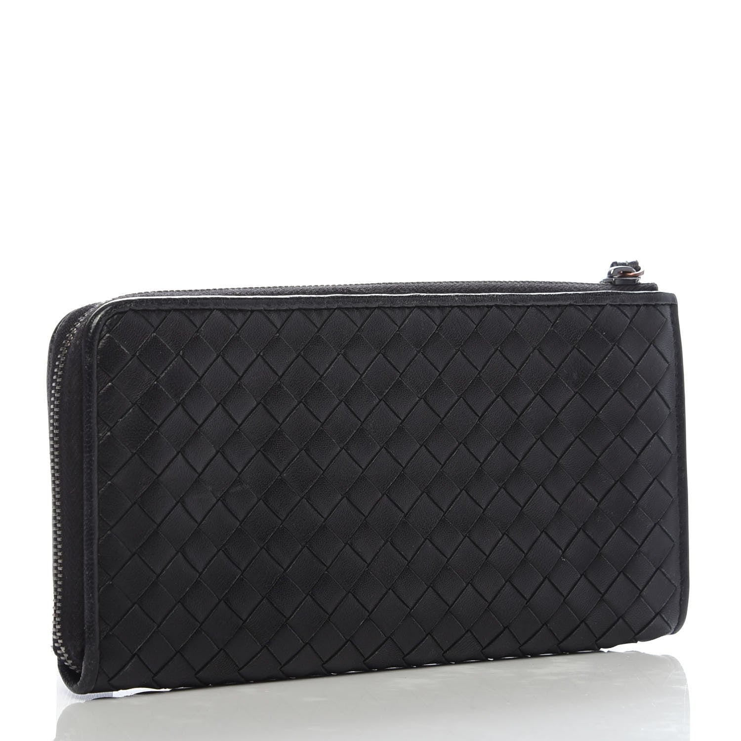 Bottega Veneta Nappa Intrecciato Zip Around Wallet Black 3 of 8
