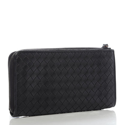 Bottega Veneta Nappa Intrecciato Zip Around Wallet Black 3 of 8