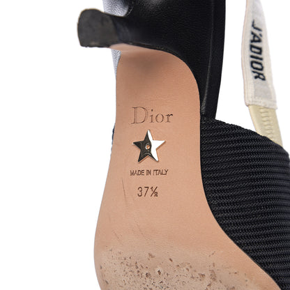 Christian Dior Technical Canvas Ribbon J Adior Slingback 65mm Pumps 37.5 Black 8 of 9
