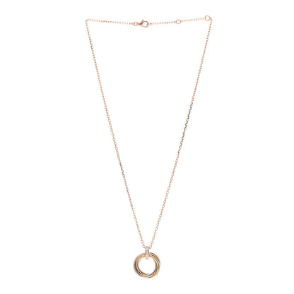 Cartier 18K Pink White Yellow Gold Diamond Trinity Pendant Necklace 3 of 6