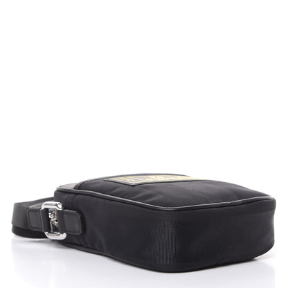 Fendi Nylon Vitello Century Pequin Logo Plate Small Crossbody Messenger Black 1 of 8