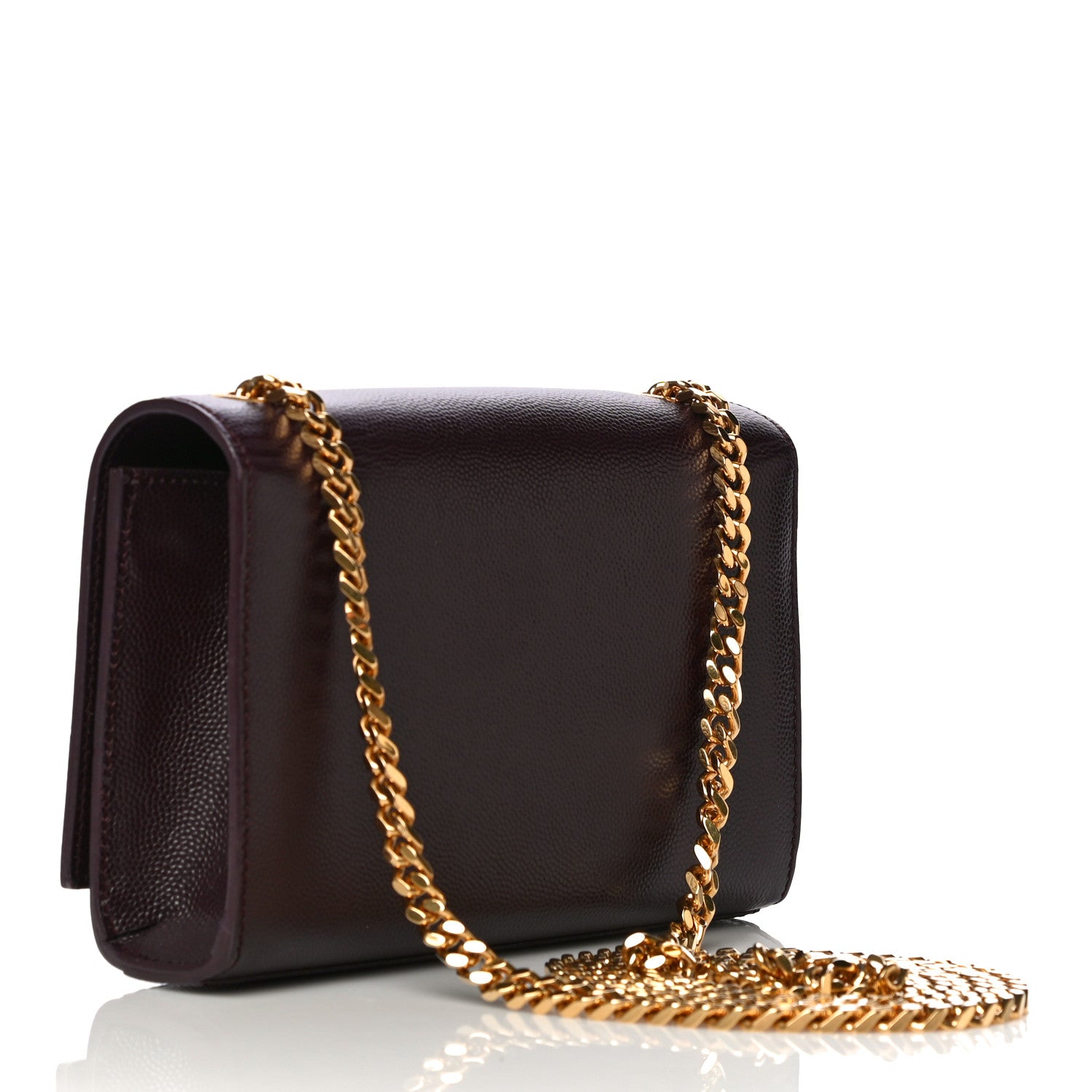 Saint Laurent Grain De Poudre Small Monogram Kate Satchel Armaranto 4 of 13