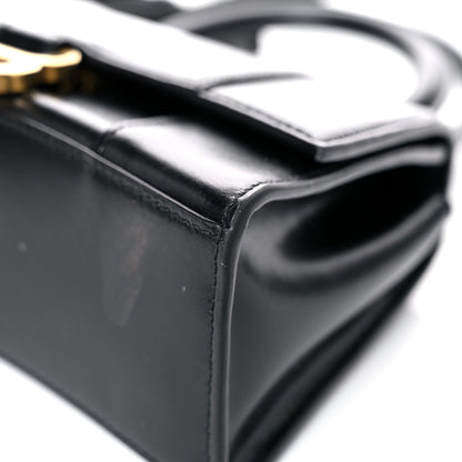 Balenciaga Shiny Box Calfskin Hourglass Top Handle Bag XS Black 8 of 22