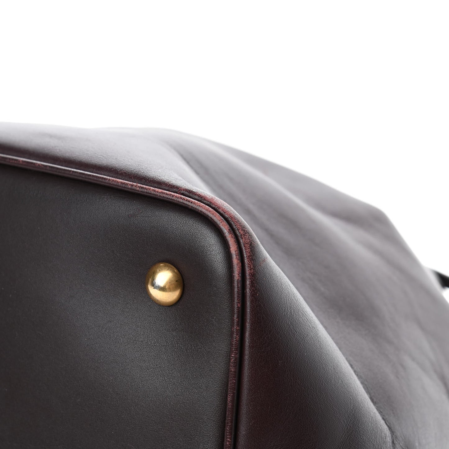 Calfskin Large Emmanuelle Bucket Bag Burgundy