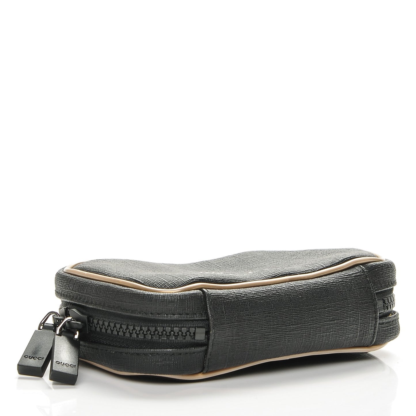 Coated Canvas Trademark Small Cosmetic Case Black