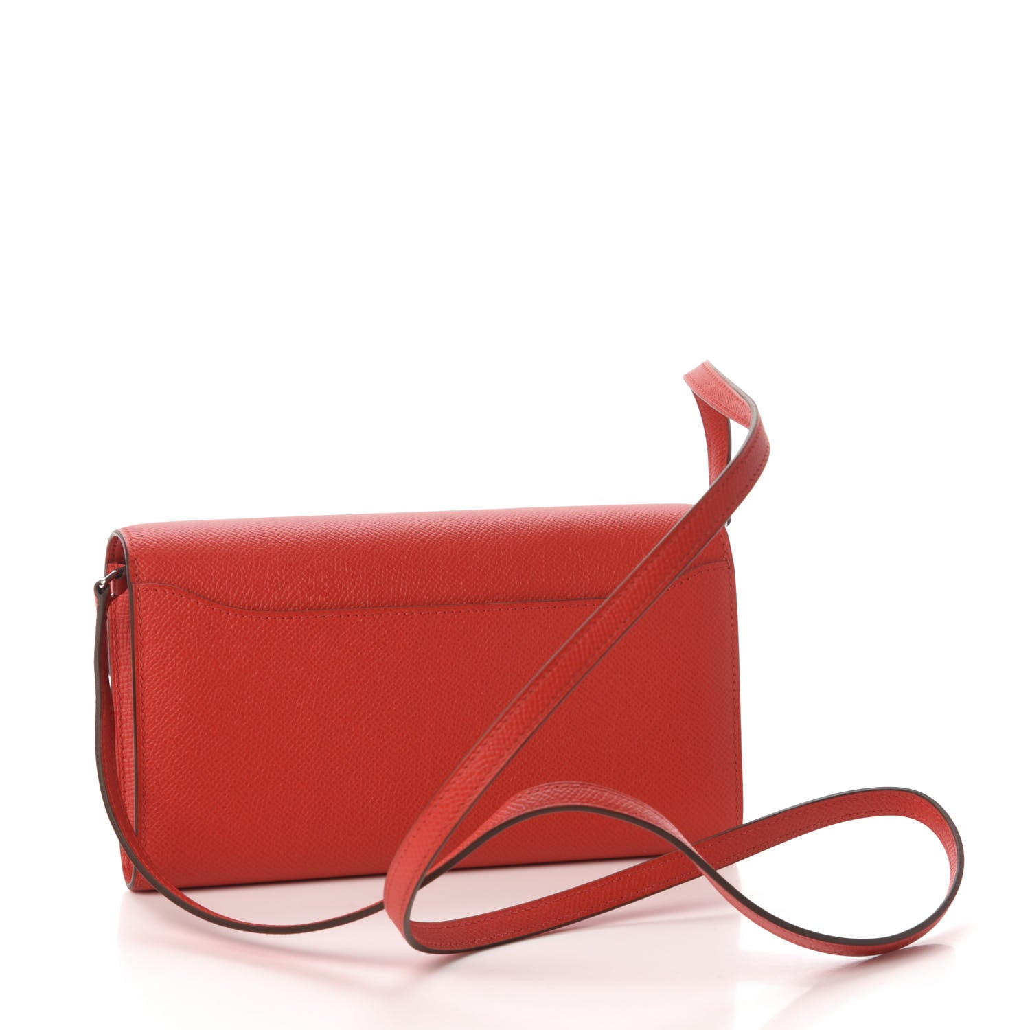 Hermes Epsom Enamel Constance Wallet To Go Rouge De Coeur Rubis 3 of 10
