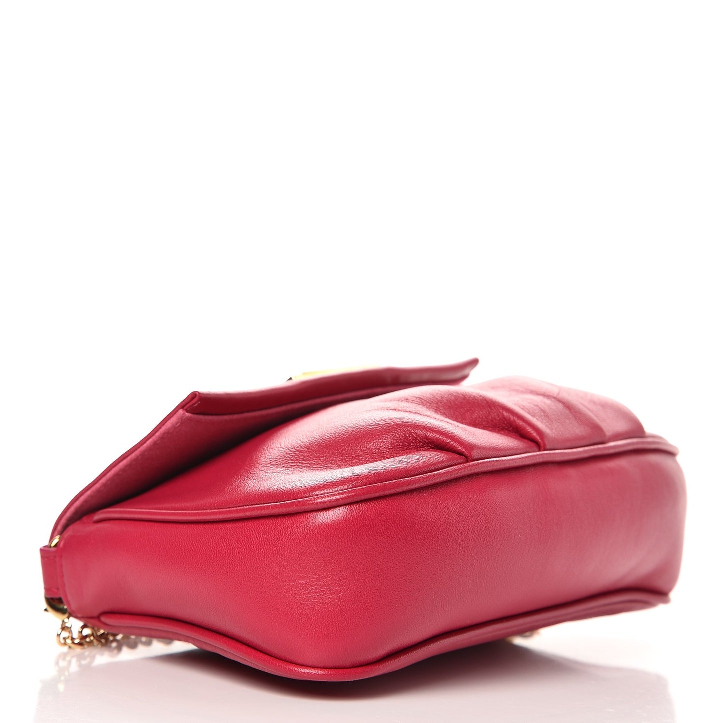 Nappa Fendista Pouchette Crossbody Fuxia Scuro