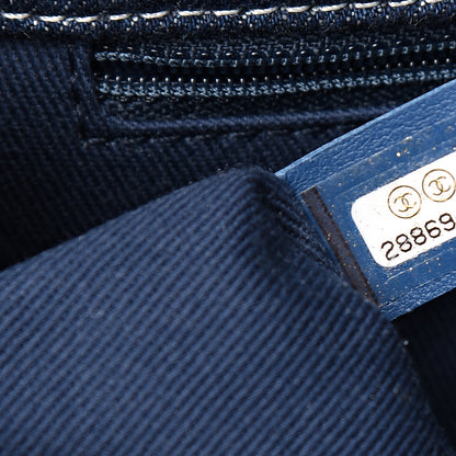 Chanel Denim Quilted Medium Denim Trip Single Flap Blue 6 of 8