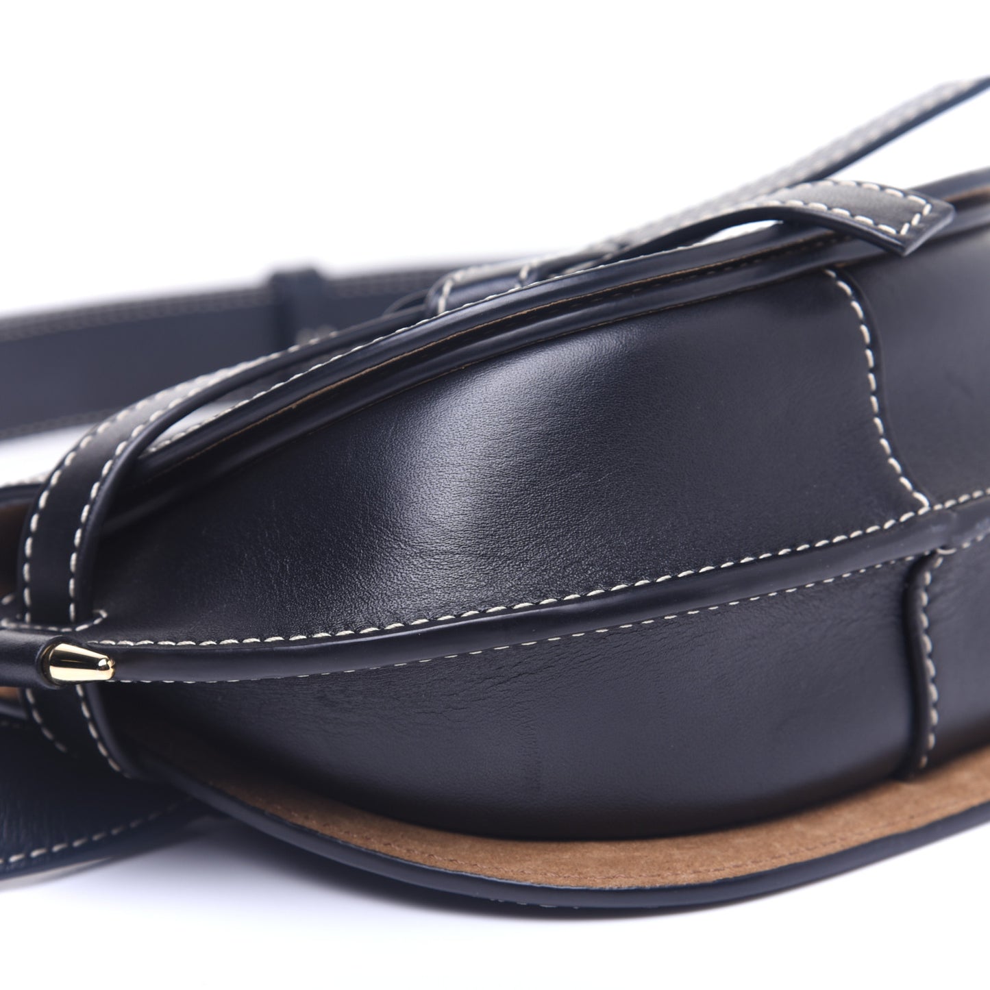 Calfskin Mini Gate Belt Bag Black