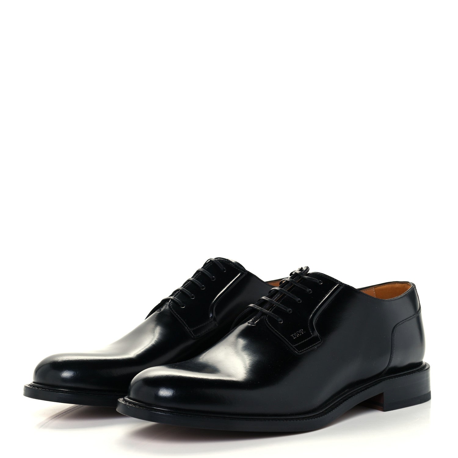Christian Dior Polished Calfskin Mens Derby Shoe 45 Black 3 of 11