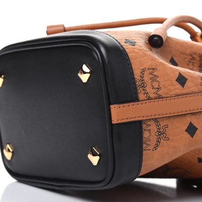 MCM Visetos Zoo Rabbit Drawstring Bucket Bag Cognac 12 of 13