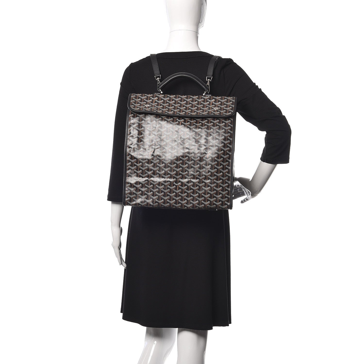 Goyard Goyardine Saint Leger Soft Briefcase Backpack Black 3 of 9