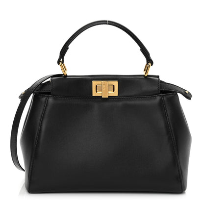Fendi Nappa Mini Peekaboo Iconic Satchel Black 1 of 12