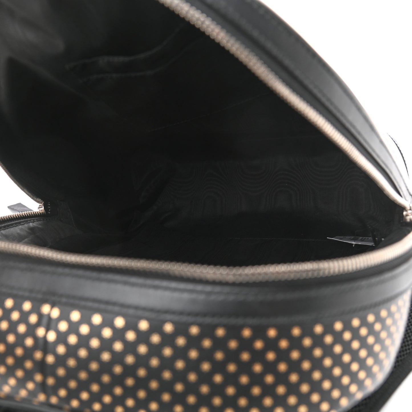X SEGA Calfskin GUCCY Stars Dome Backpack Black Gold