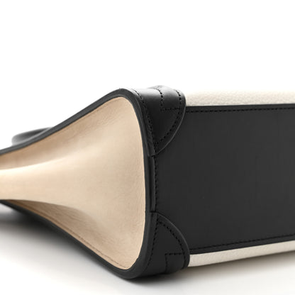 Celine Baby Grained Calfskin Nubuck Nano Tri-Color Luggage White Light Taupe 9 of 11