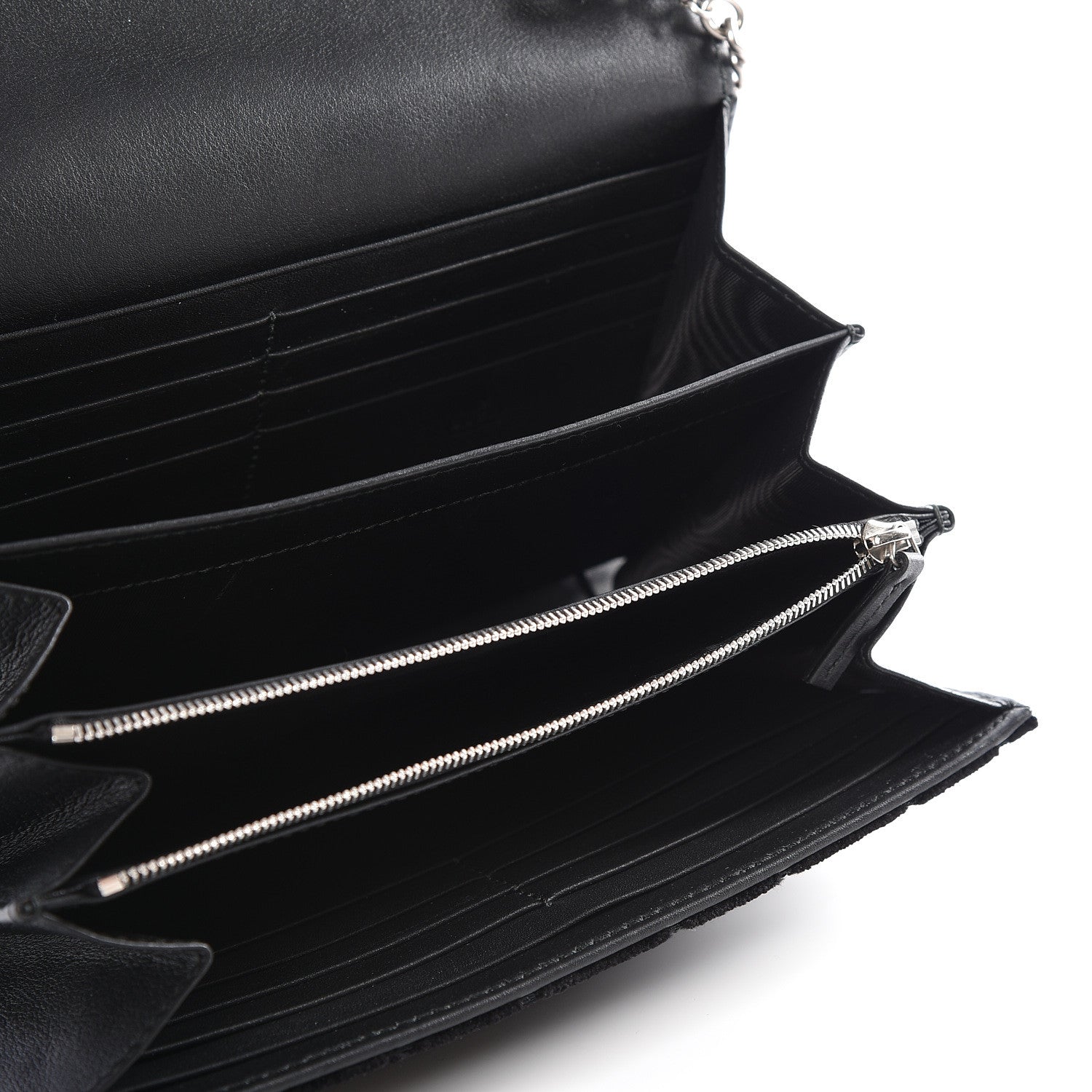 Gucci Velvet GG Monogram Mini Dionysus Chain Wallet Black 5 of 9