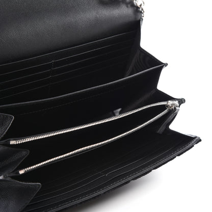 Gucci Velvet GG Monogram Mini Dionysus Chain Wallet Black 5 of 9