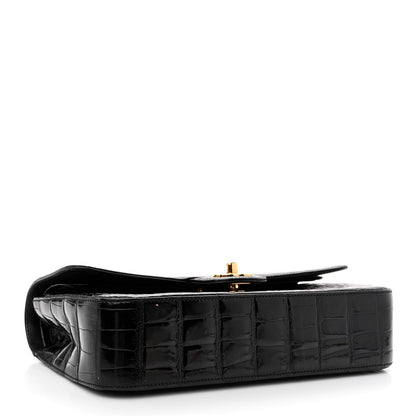 Chanel Alligator Medium Double Flap Black 3 of 9